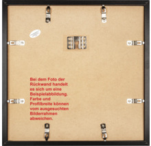 Rückansicht eines Bilderrahmens mit Aufhängungen