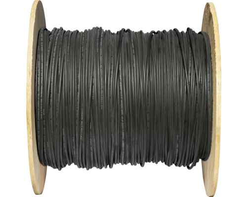 Bobine de câble noire en bois