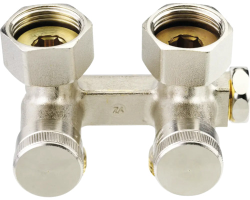 Heizkörperanschlussblock aus Metall