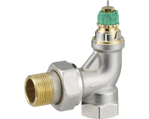 Vanne d''équerre pour radiateur avec raccord thermostatique