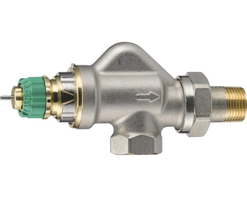 Partie inférieure de vanne thermostatique Danfoss Dynamic Valve RA-DV 10 forme axiale 3/8 pouces nickel 013G7709