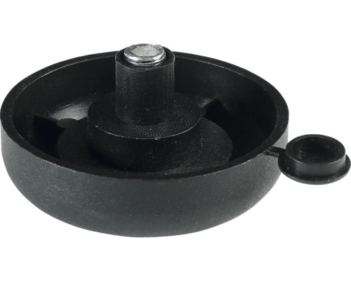 Patin pour meuble avec réglage interne Ø 50 x 19 mm plastique noir jusqu'à 40 kg Patins pour meubles en plastique avec vis