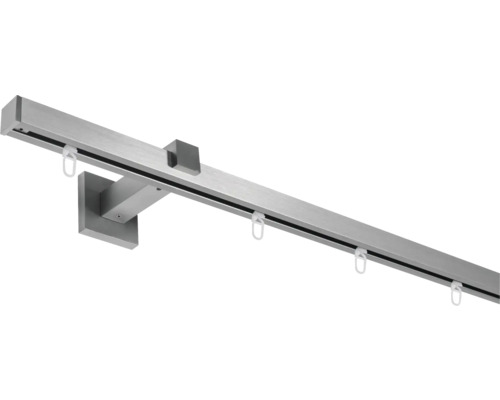 Gardinenstange aus Metall mit Gleitern und Halterung