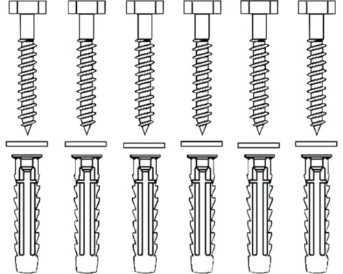 Jeu de fixation Pressalit acier inoxydable V8608