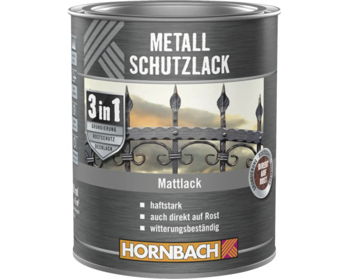 Peinture de protection des métaux en boîte avec l''inscription 3 en 1 pour apprêt, protection antirouille et laque de finition de Hornbach