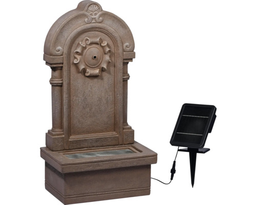 Fontaine de jardin solaire en pierre artificielle