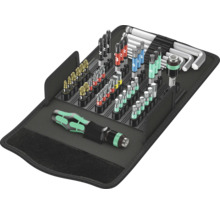 Jeu de forets avec manche de tournevis et clés Allen dans un étui ouvert