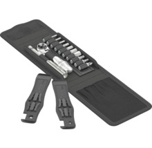 Werkzeugsatz mit Bit-Ratsche, Bits, Bithalter und Reifenhebern