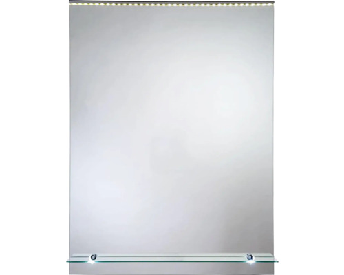 Miroir de salle de bains à LED Orion avec tablette 50 x 70 cm