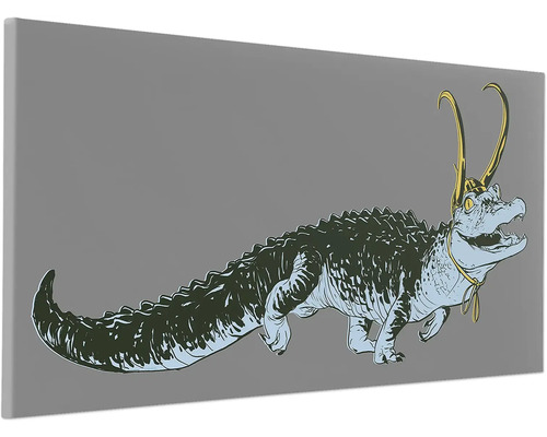 Tableau sur toile Loki Alligator Variance 90x40 cm