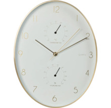 Horloge murale analogique avec thermomètre et hygromètre
