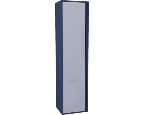 Armoire haute suspendue avec 1 porte Devo Cristal 2.0 gauche lxhxp 40x160x35 cm tyrolean blue/metal blue glass