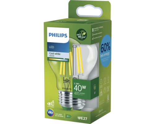 Ampoule LED Philips avec culot E27 dans son emballage