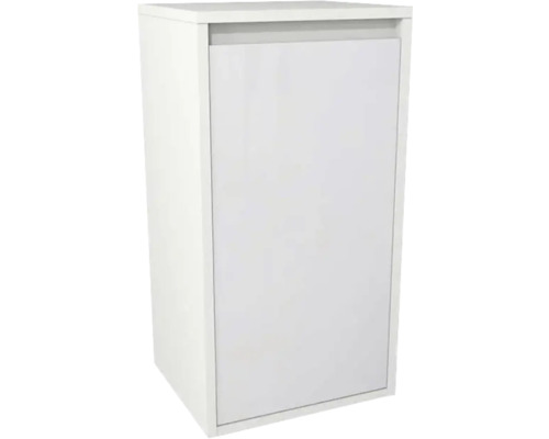 Hängehalbhochschrank mit Wäschekorb Devo Cristal 2.0 BxHxT 40x76x35 cm alpine white/signal white glass