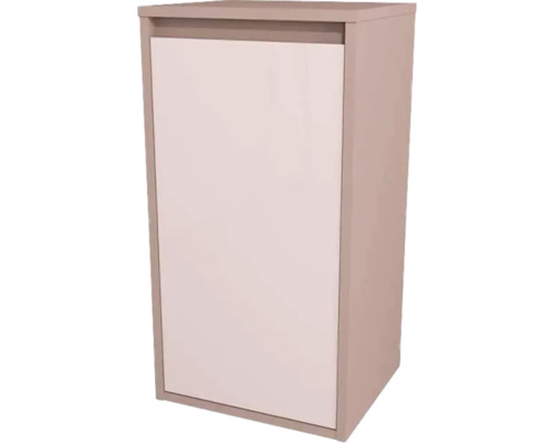 Demi armoire haute suspendue avec 1 porte Devo Cristal 2.0 gauche lxhxp 40x76x35 cm antique rose/rosa pesca glass