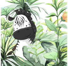 Illustration eines Zebras mit Pflanzenmotiven