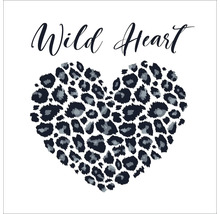 Glasbild Wild Heart 20x20 cm