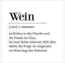 Glasbild Wein Definition 30x30 cm