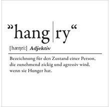 Glasbild Hangry 30x30 cm