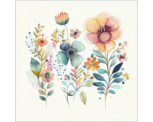 Illustration verschiedener Blumen und Blätter