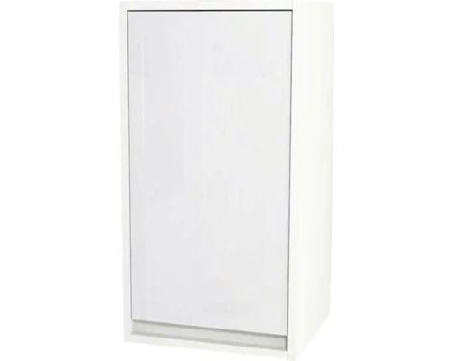 Hängeschrank mit 1 Tür Devo Cristal 2.0 links BxHxT 40x76x35 cm alpine white/signal white glass