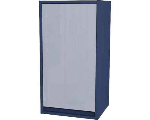 Hängeschrank mit 1 Tür Devo Cristal 2.0 links BxHxT 40x76x35 cm tyrolean blue/metal blue glass