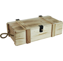 Weinbox "2er" geflammt 36,5x17x9,5 cm