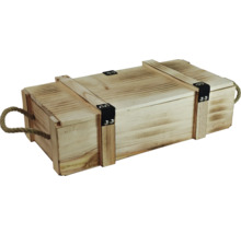 Weinbox "2er" geflammt 36,5x17x9,5 cm
