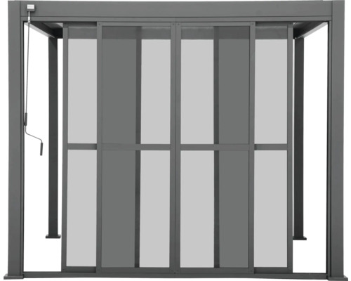 Pavillon gris avec écran d''intimité