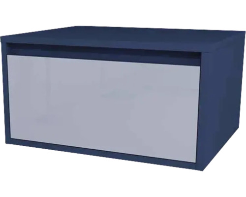 Meuble sous vasque Devo Cristal 2.0 lxhxp 60x32x49 cm tyrolean blue/metal blue glass