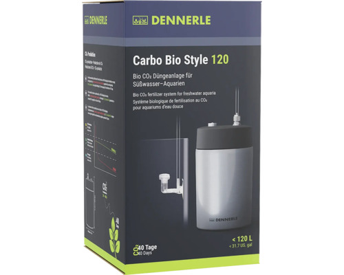 Dennerle Carbo Bio Style 120 CO2-Düngesystem für Süßwasseraquarien in Verpackung
