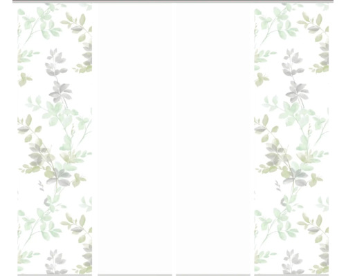 Panneau coulissant avec motif de plantes