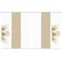 Panneau coulissant avec motif floral et aspect lin