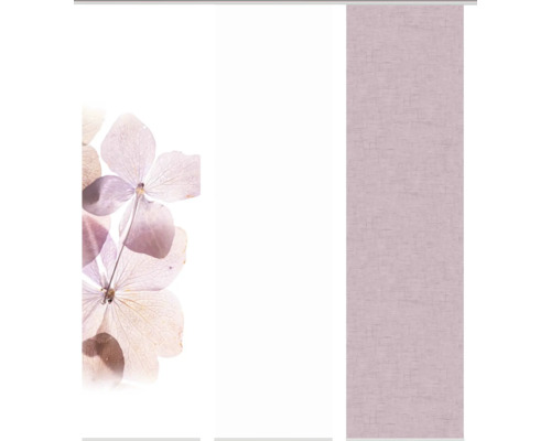 Panneau japonais avec motif floral et aspect textile