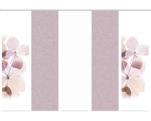 Schiebevorhang mit Blumenmuster
