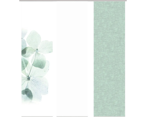 Panneau coulissant avec motif floral et texture