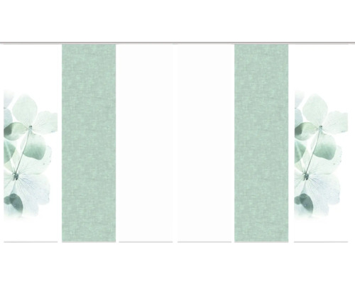 Panneau coulissant avec motif floral