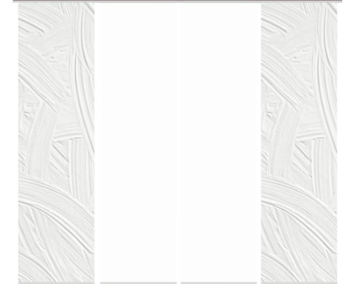 Panneau coulissant avec motif de coups de pinceau