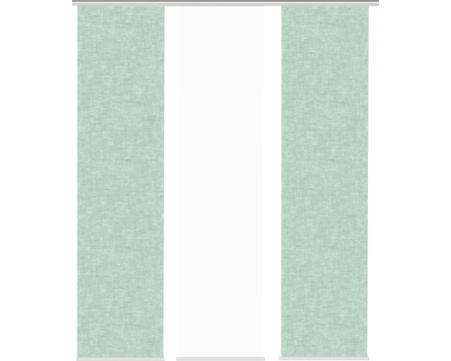 Panneau japonais impression numérique Pive menthe lot de 3 60x245 cm Panneau japonais aspect textile