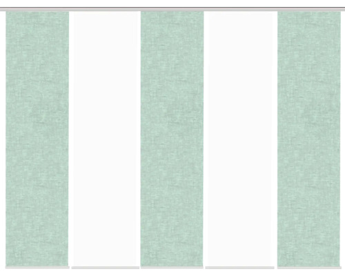 Panneau japonais impression numérique Pive menthe lot de 5 60x245 cm Panneaux japonais avec panneaux de tissu pour la décoration de fenêtre