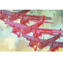 Illustration von Flugzeugzeichnungen auf Leinwand