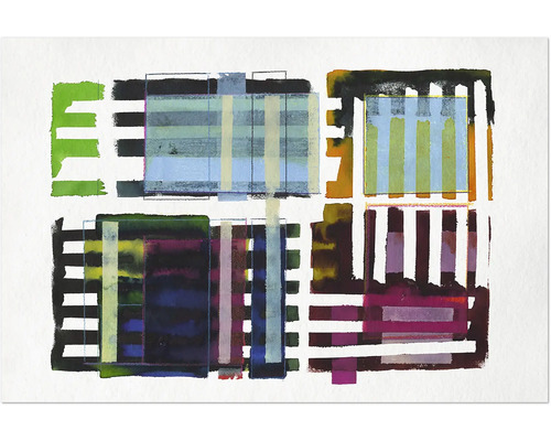Tableau sur toile Grids & Stripes 90x60 cm
