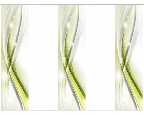 Illustration abstraite de lignes ondulées vertes et blanches