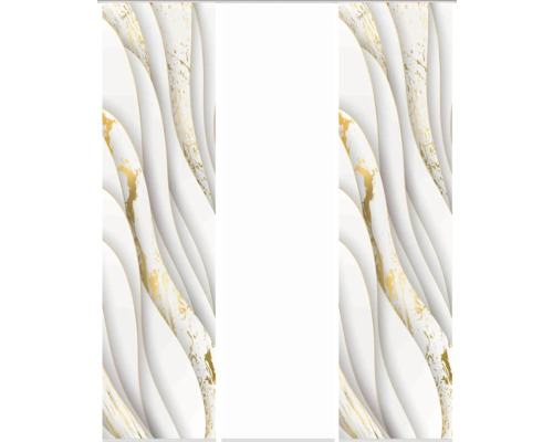 Panneau décoratif aspect marbre blanc et or