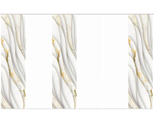 Panneaux décoratifs aspect marbre avec accents dorés