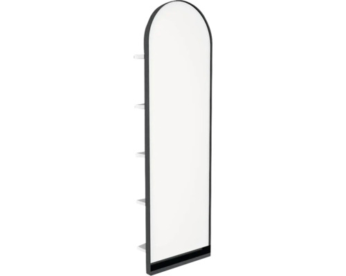 Spiegel mit Ablage Devo Cristal 2.0 40x130x17 cm Alpine white/black