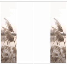 Panneau japonais avec motif de roseaux