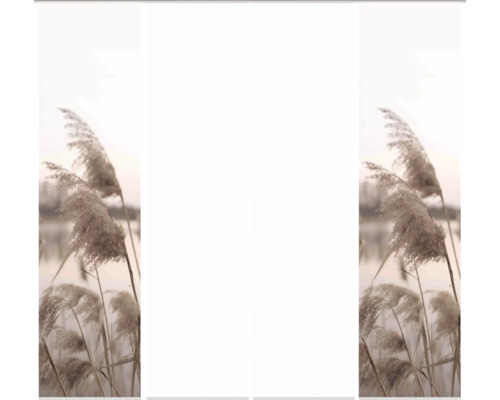 Panneau japonais avec motif de roseaux