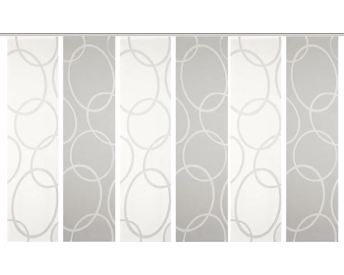 Schiebevorhang mit Kreisdessin