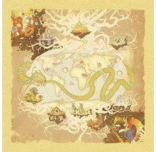 Leinwandbild Marvel World Map 40x40 cm